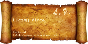 Luczay Vince névjegykártya